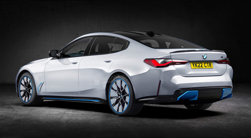 The exposure life of the rendering of BMW i4 production version can reach 600km.