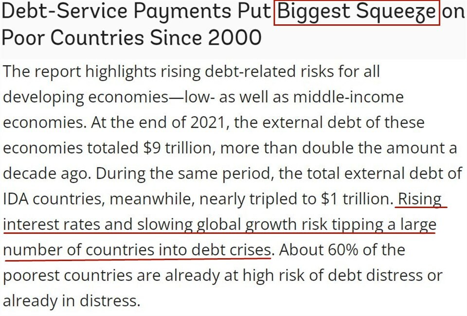 How did the United States hurt the world by raising interest rates ten times?